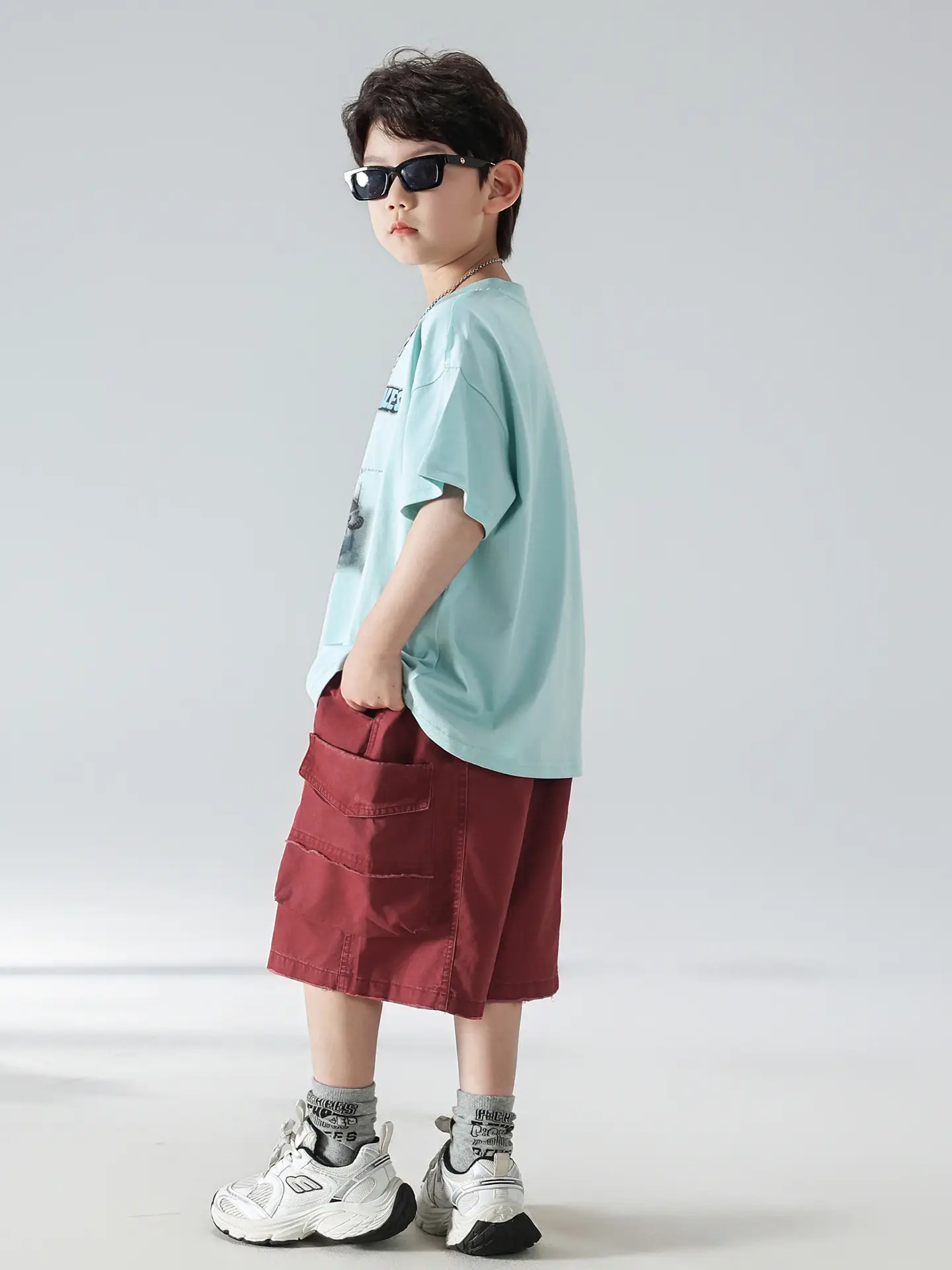 Boys T-shirt Light Blue 2025 Summer Kids Wear — feature 6