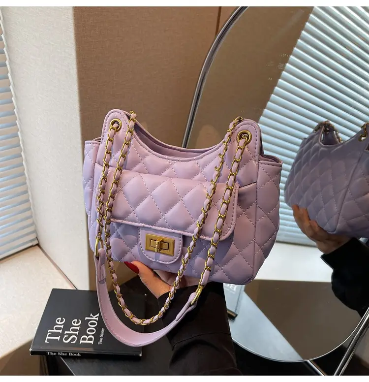 Pink Diamond Chain Shoulder Bag for Women 2025 — feature 21