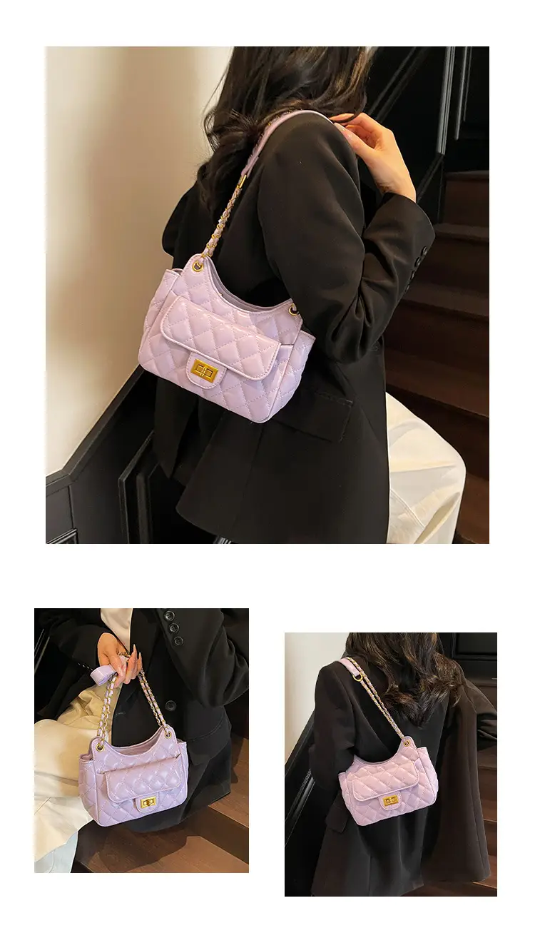 Pink Diamond Chain Shoulder Bag for Women 2025 — feature 9
