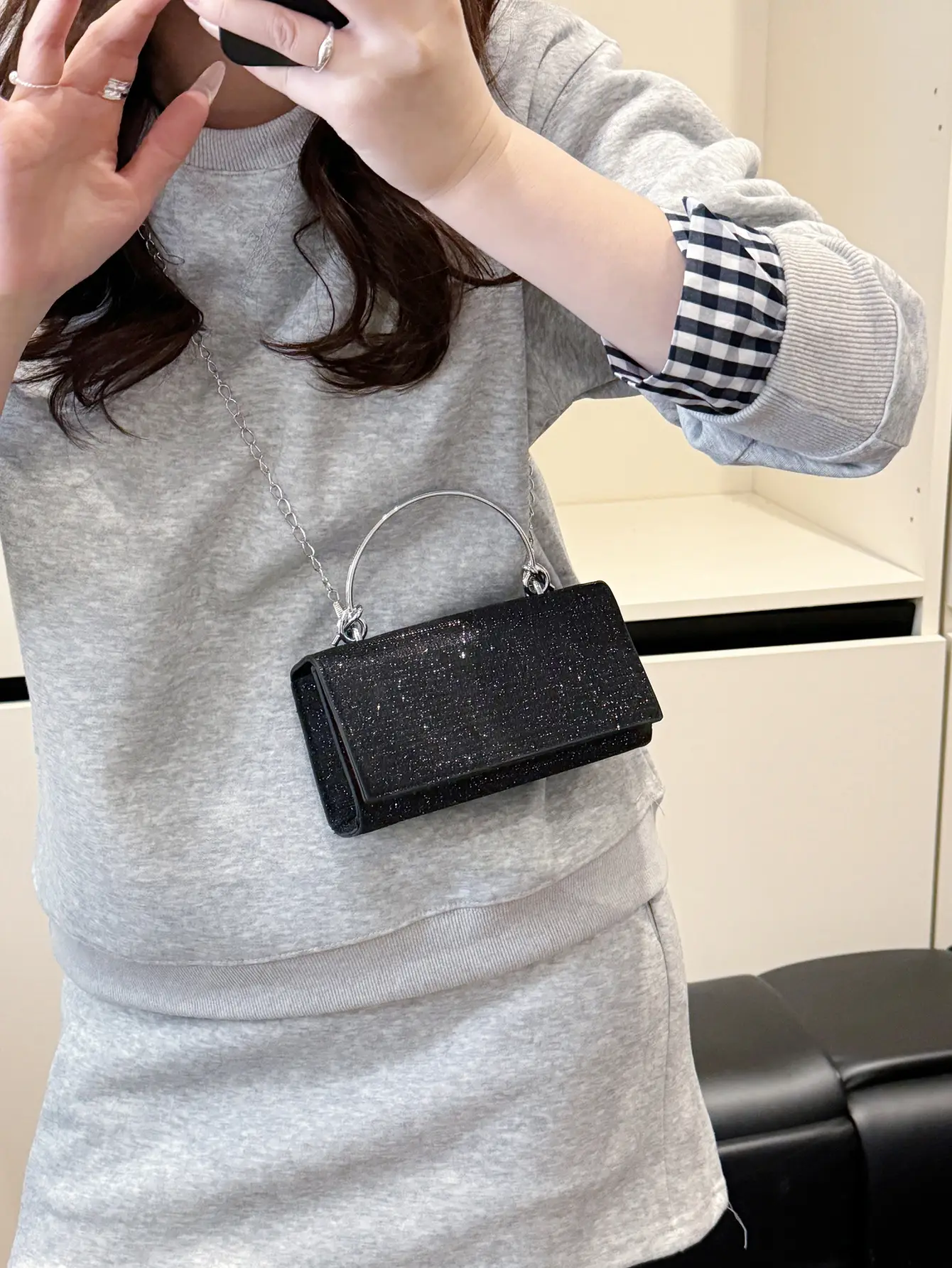 Pink Sparkly Crossbody Bag for Women 2025 Banquet Evening Use - Image 7