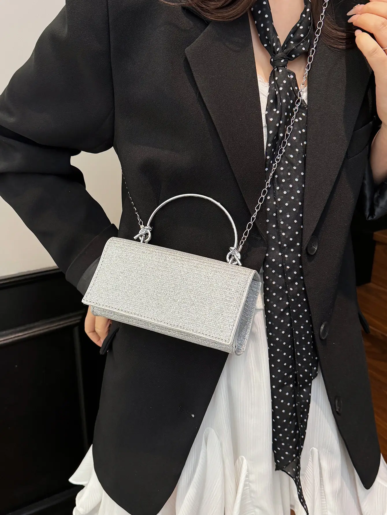Pink Sparkly Crossbody Bag for Women 2025 Banquet Evening Use - Image 9