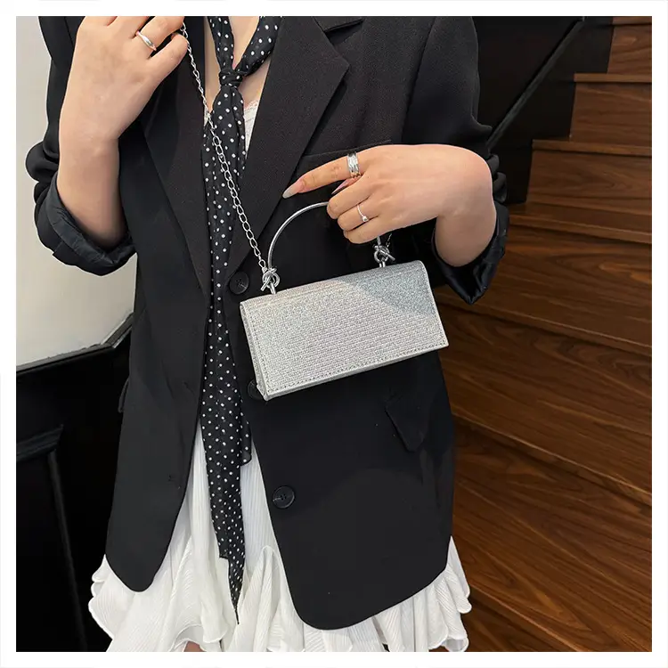 Pink Sparkly Crossbody Bag for Women 2025 Banquet Evening Use — feature 26