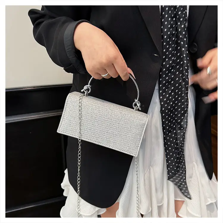 Pink Sparkly Crossbody Bag for Women 2025 Banquet Evening Use — feature 27