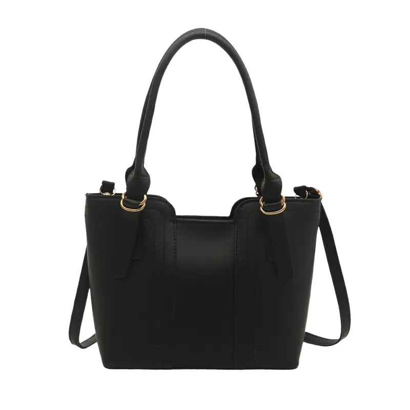 Green Leather Shoulder Bag Large Capacity Casual Tote
