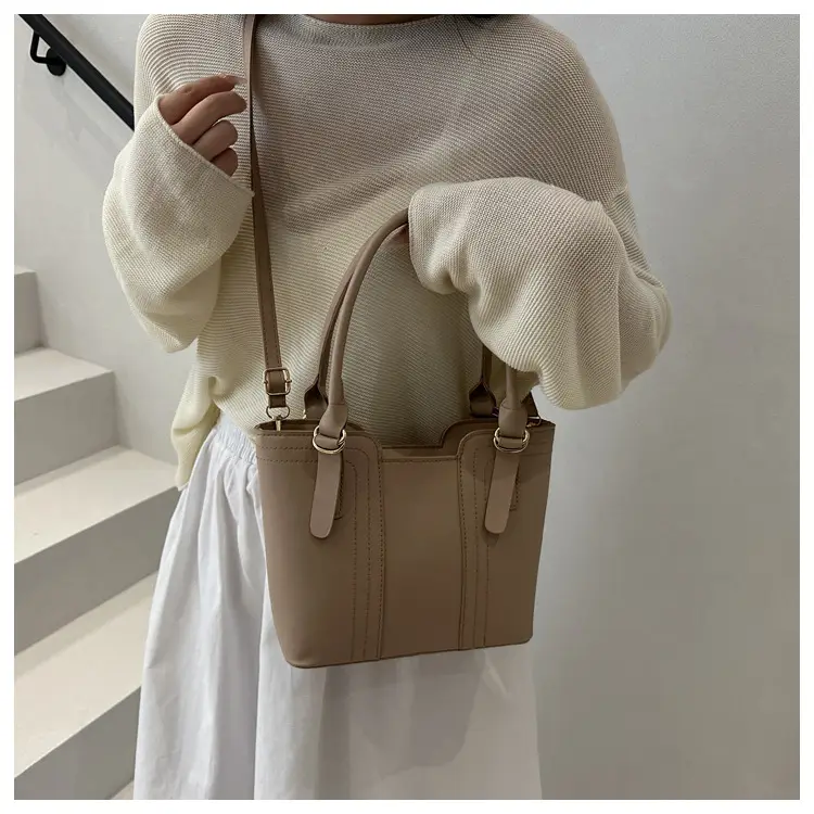 Green Leather Shoulder Bag Large Capacity Casual Tote — feature 15