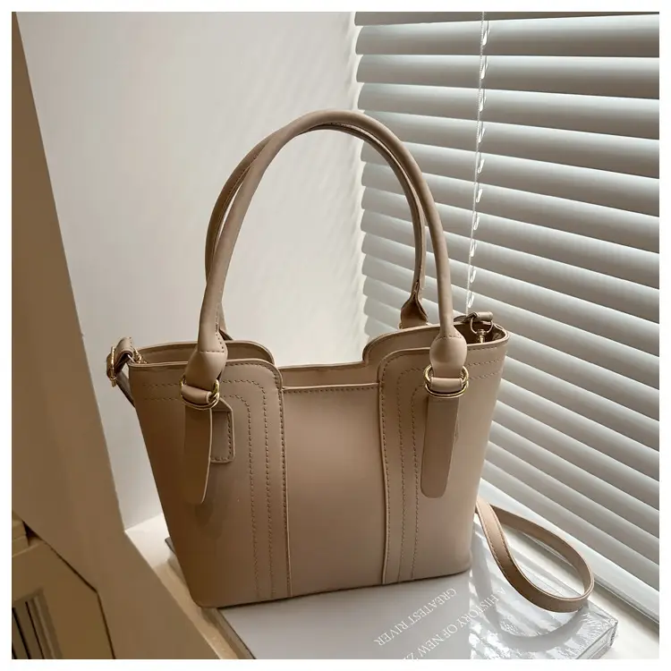 Green Leather Shoulder Bag Large Capacity Casual Tote — feature 22