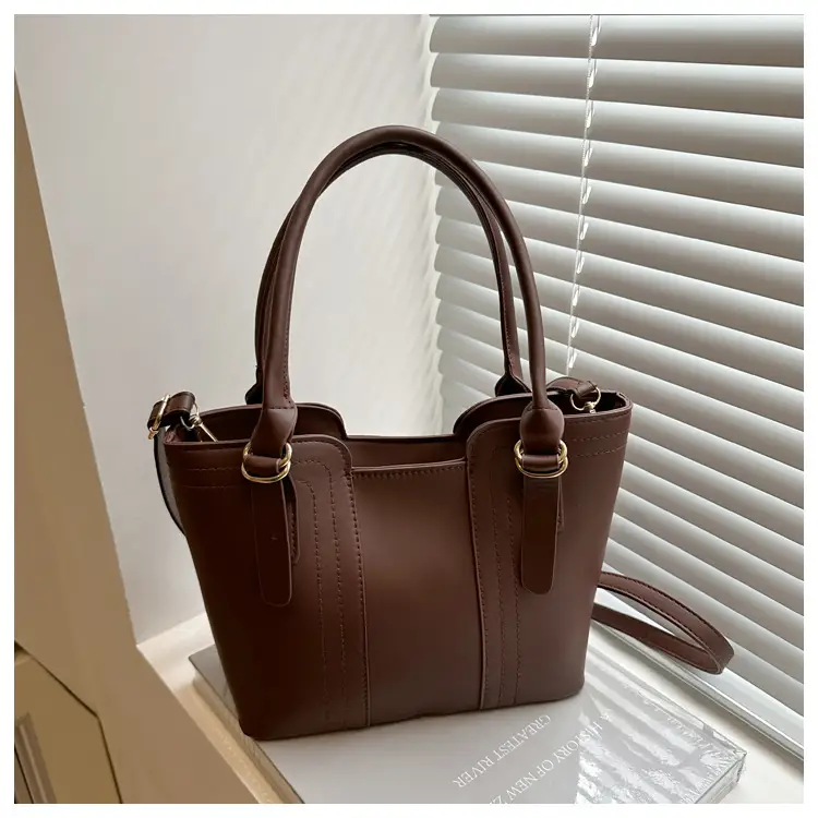 Green Leather Shoulder Bag Large Capacity Casual Tote — feature 25