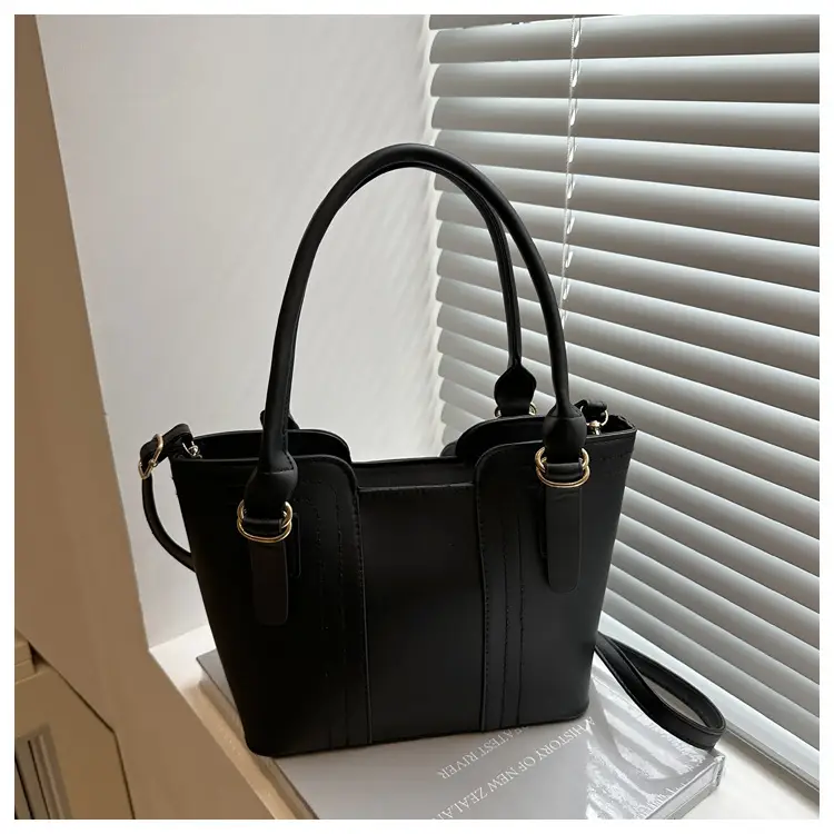 Green Leather Shoulder Bag Large Capacity Casual Tote — feature 27