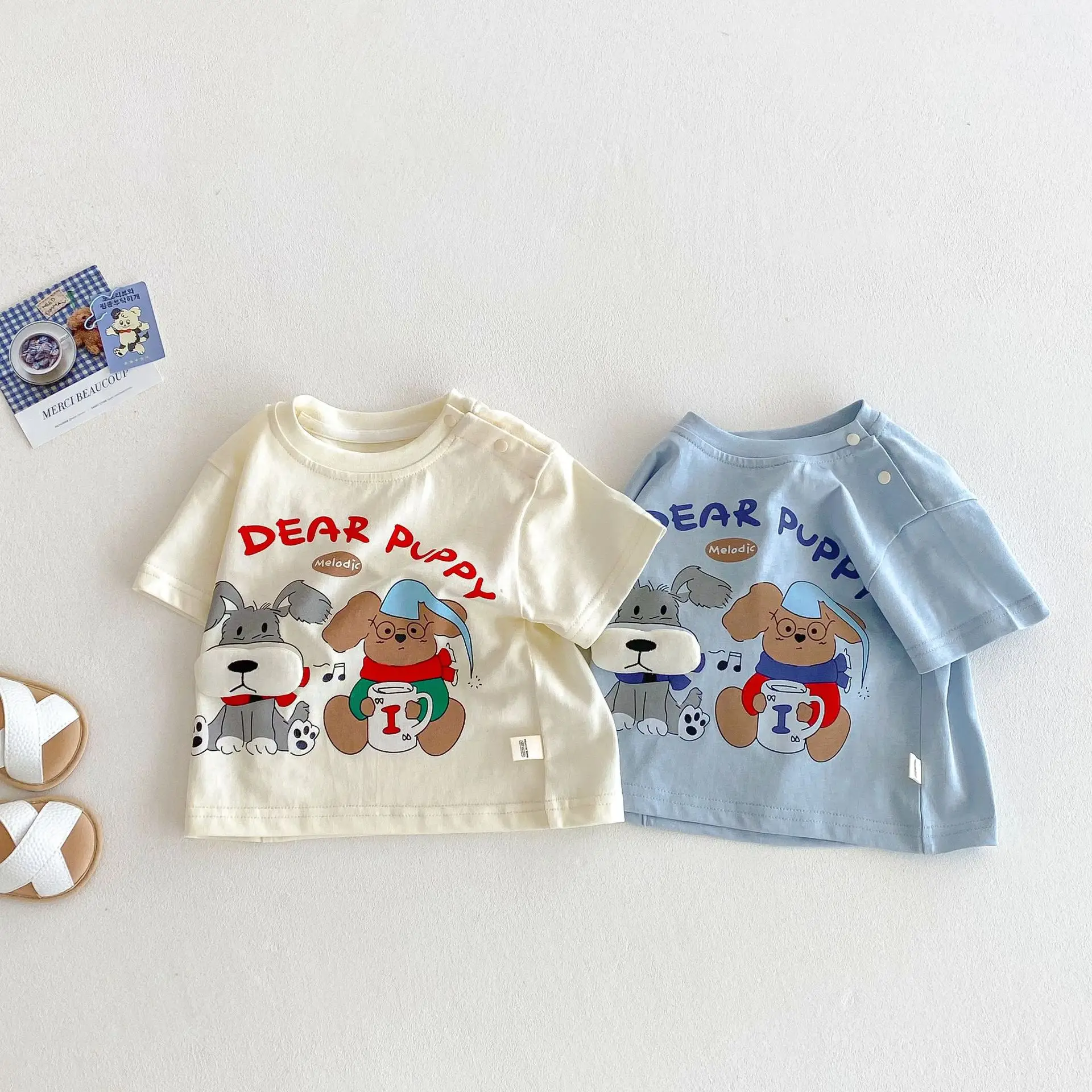 Children's Cartoon T-Shirt 2026 Boys Summer Letter Print Base - Image 4