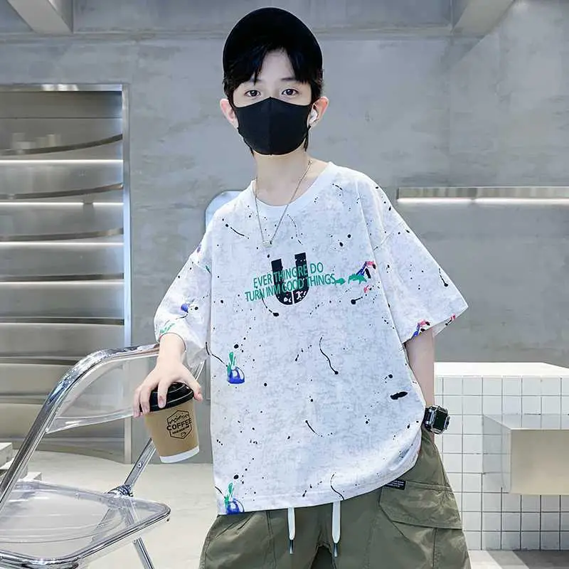 Boys Tie-Dye Cotton Summer Crewneck T-Shirt - Image 4