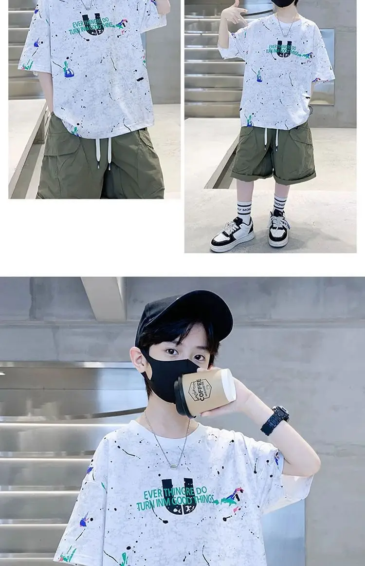 Boys Tie-Dye Cotton Summer Crewneck T-Shirt — feature 9