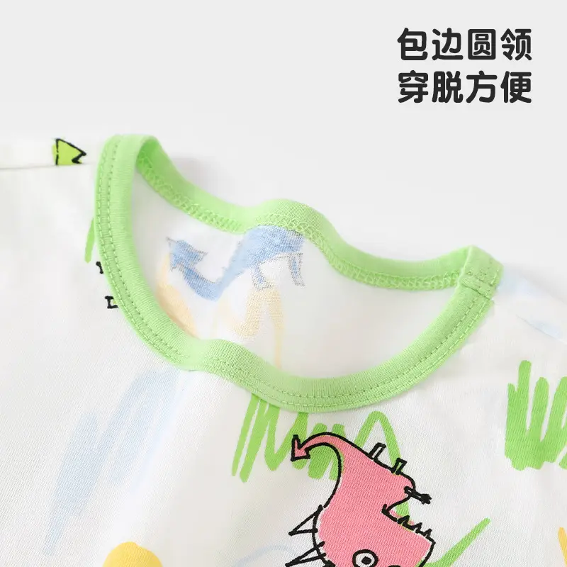 Dinosaur Print Baby Boy T-Shirt Cotton Summer - Image 6