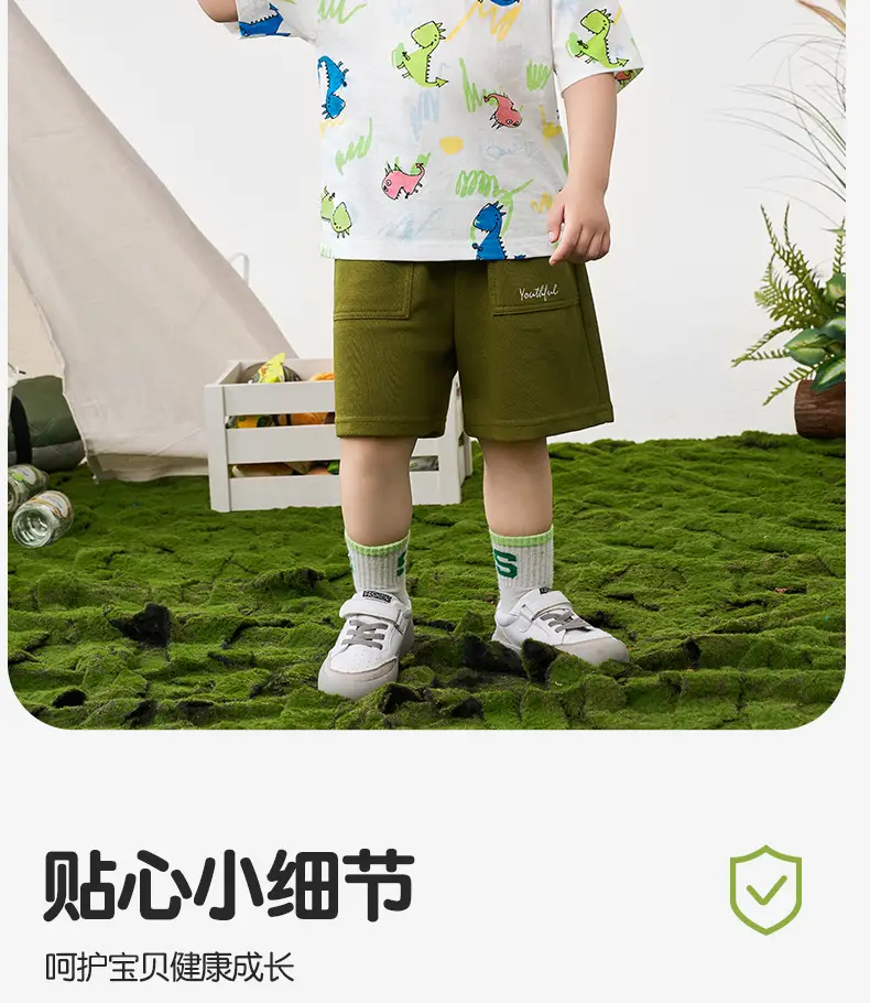 Dinosaur Print Baby Boy T-Shirt Cotton Summer — feature 12