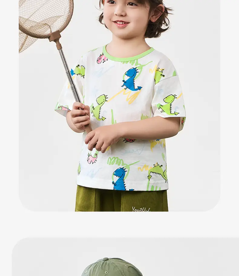 Dinosaur Print Baby Boy T-Shirt Cotton Summer — feature 19