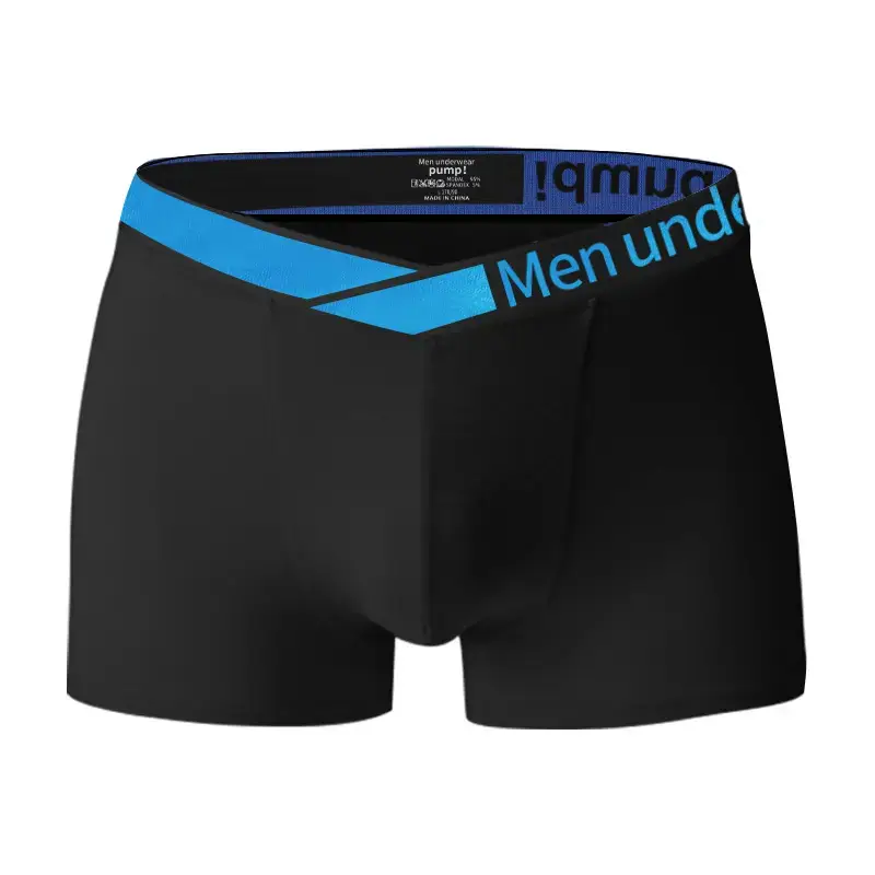 Men High-Cut Laser Gradient Boxer Briefs Black - Image 4
