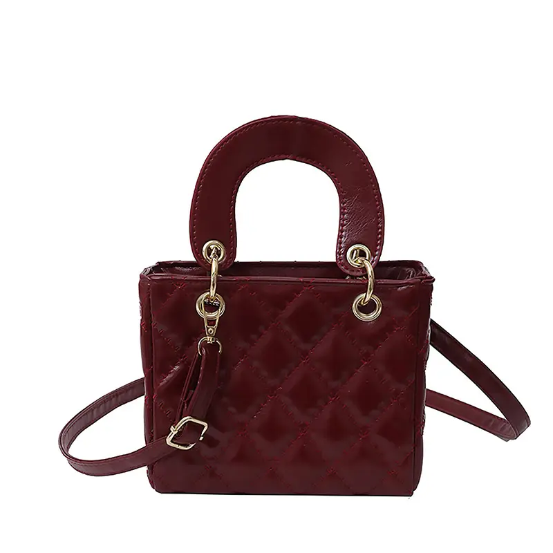 New Rhomboid Embroidery Shoulder Crossbody Bag for Women