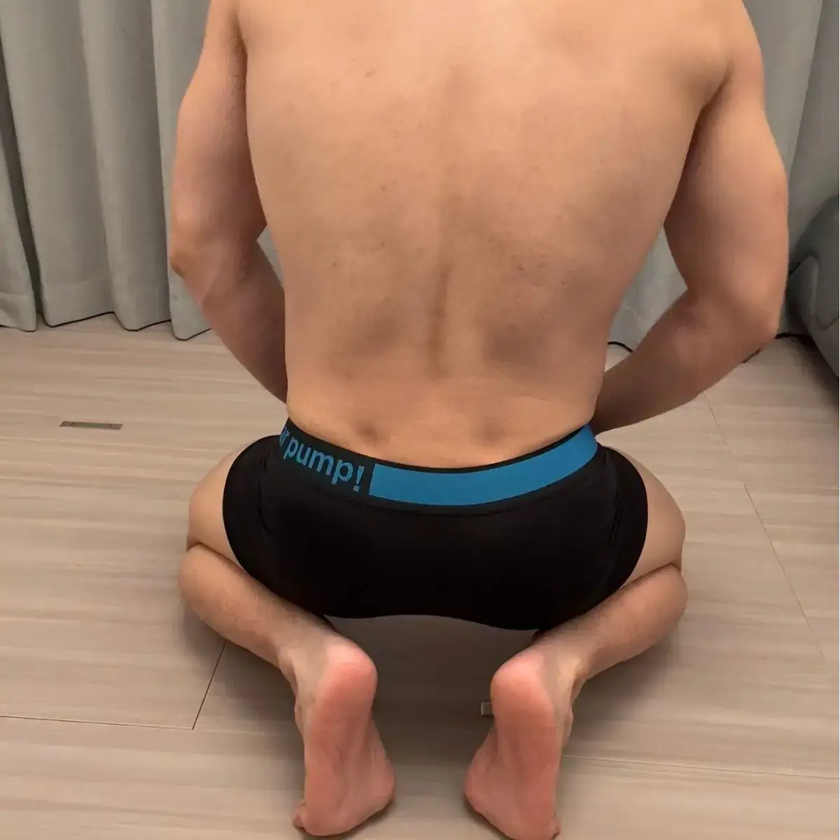Blue Laser Gradient Big V Belt Boxer Briefs for Men - Image 7