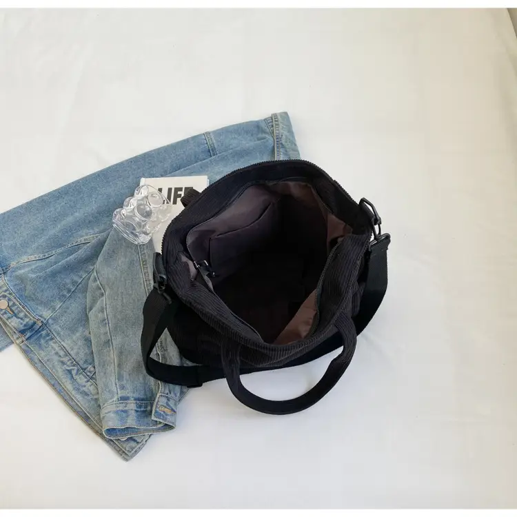 Olive Green Corduroy Tote Bag for Women Large Capacity — feature 21