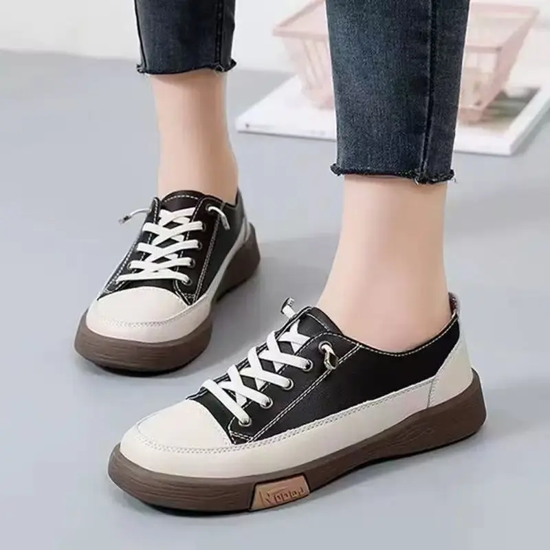 Women's White Casual Sneakers with Non-Slip Sole