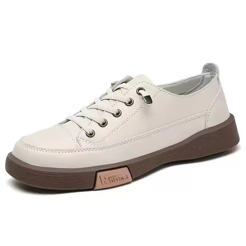 Women's White Casual Sneakers with Non-Slip Sole