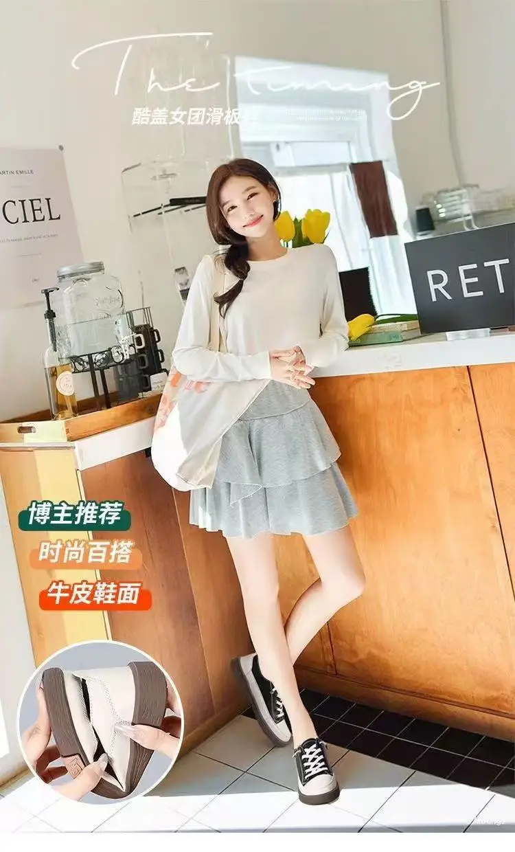 Women's White Casual Sneakers with Non-Slip Sole — feature 1