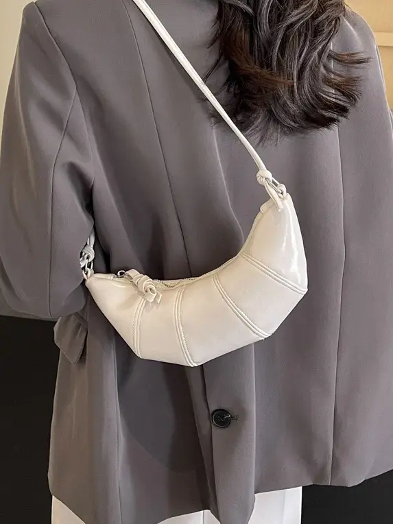 Silver One-Shoulder Crossbody Bag for Women - Image 9