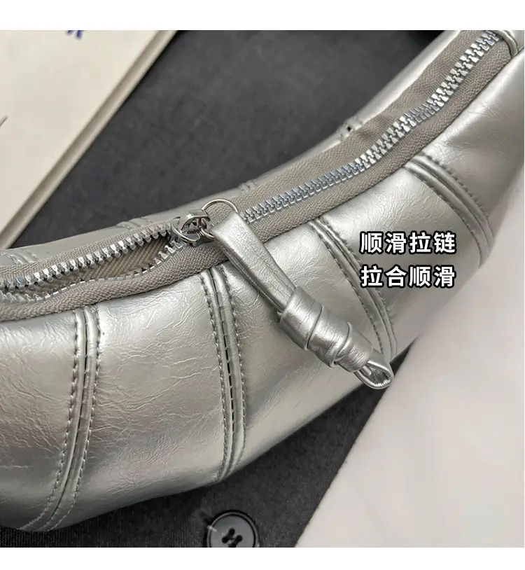 Silver One-Shoulder Crossbody Bag for Women — feature 6