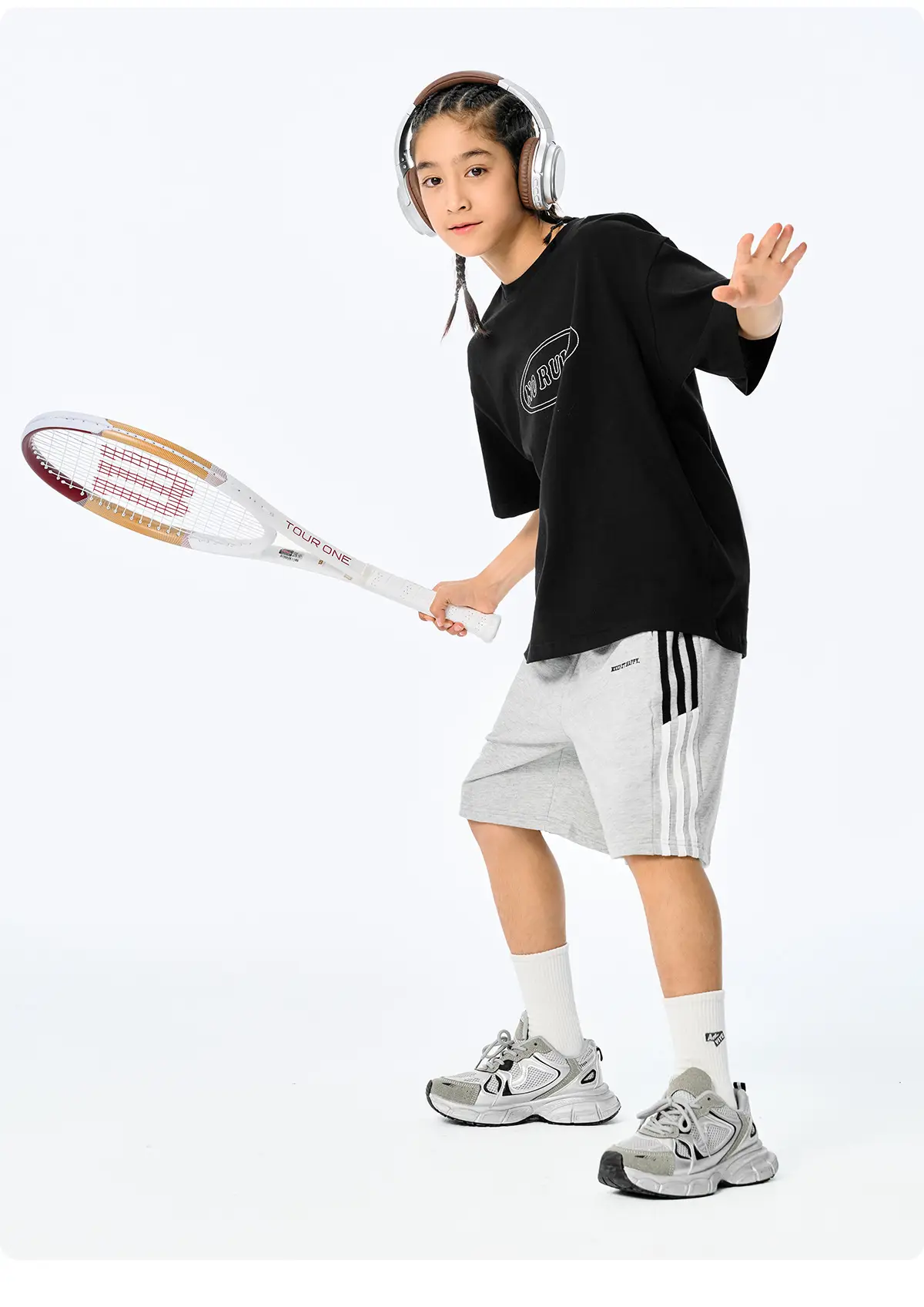 Blue Retro Embroidered T-Shirt for Kids Boys Summer Casual — feature 18