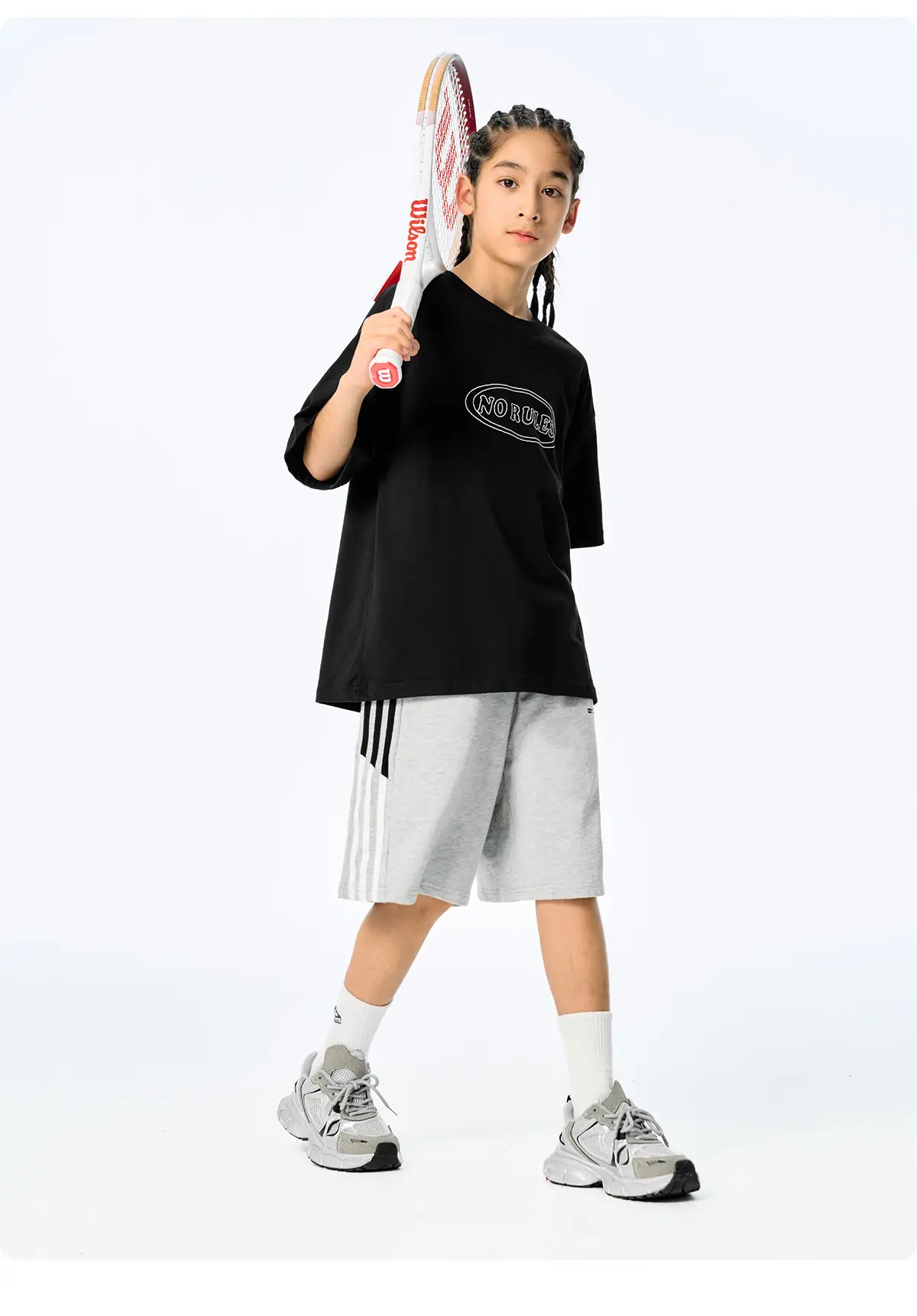 Blue Retro Embroidered T-Shirt for Kids Boys Summer Casual — feature 20