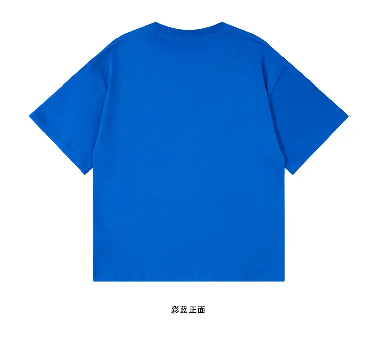 Blue Retro Embroidered T-Shirt for Kids Boys Summer Casual — feature 28