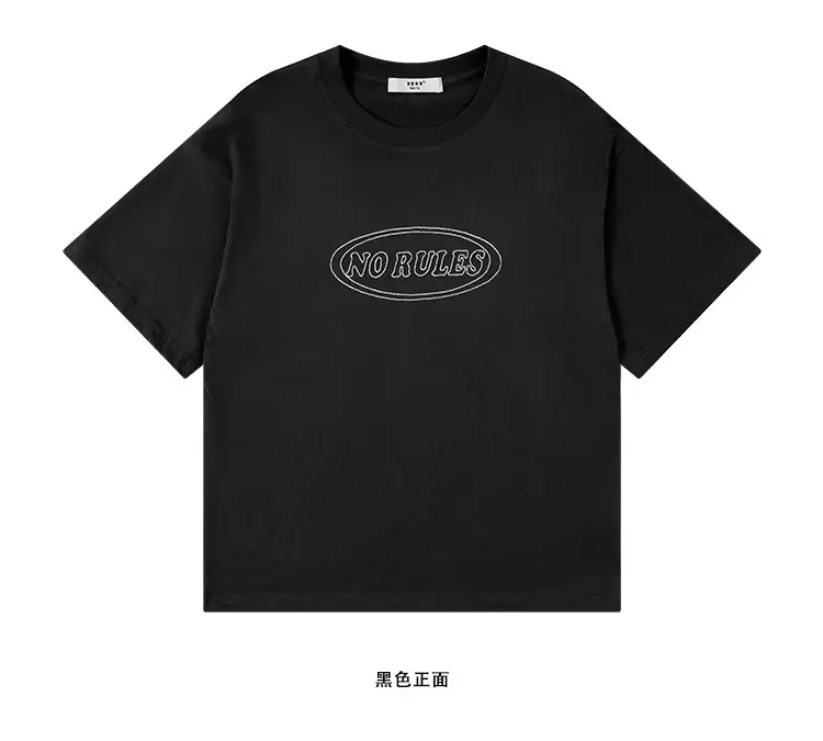 Blue Retro Embroidered T-Shirt for Kids Boys Summer Casual — feature 29