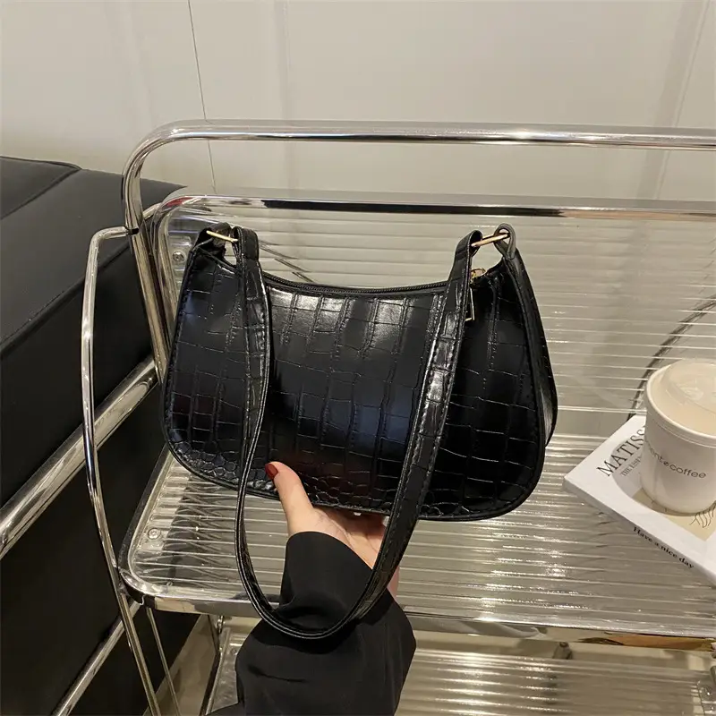 White Stone Pattern Shoulder Bag for Women - Image 5