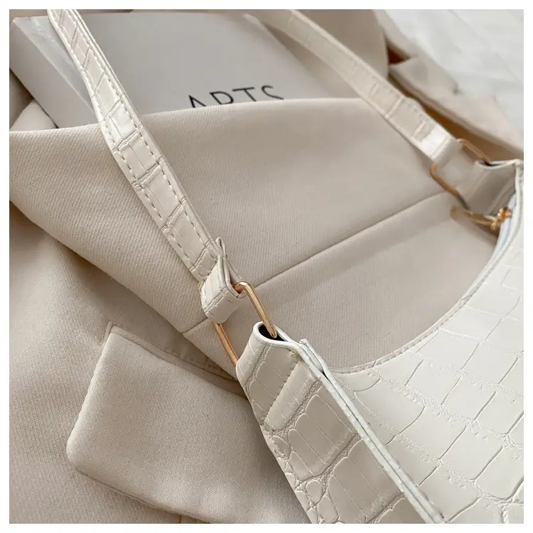White Stone Pattern Shoulder Bag for Women — feature 10