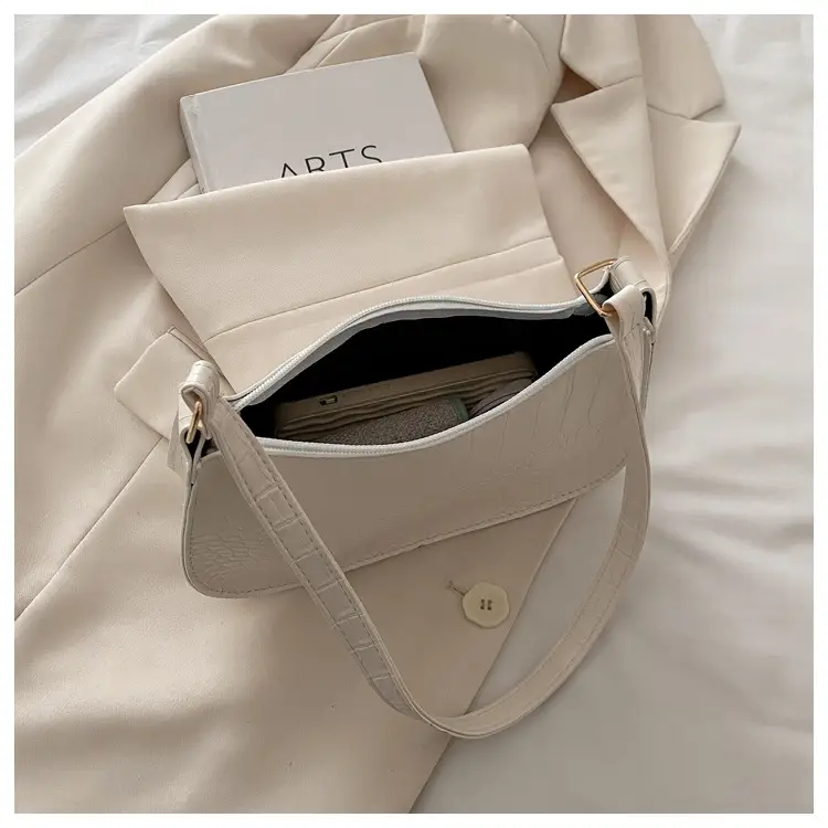 White Stone Pattern Shoulder Bag for Women — feature 11