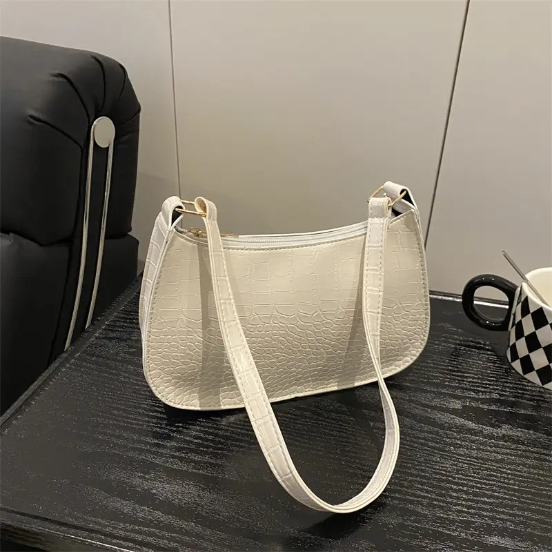 White Stone Pattern Shoulder Bag for Women — feature 14