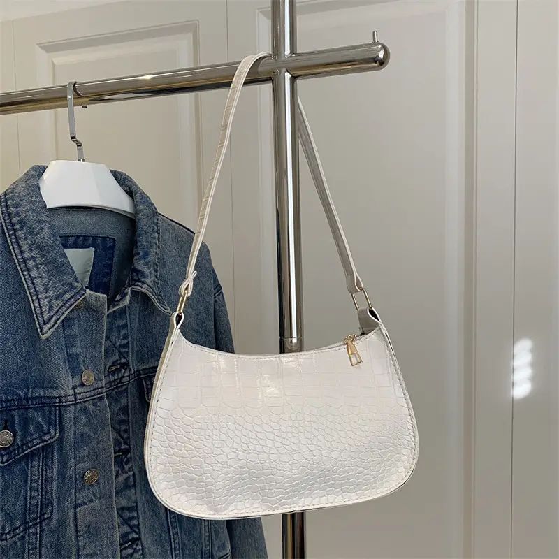 White Stone Pattern Shoulder Bag for Women — feature 19