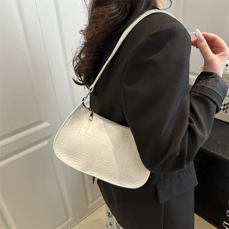White Stone Pattern Shoulder Bag for Women — feature 21