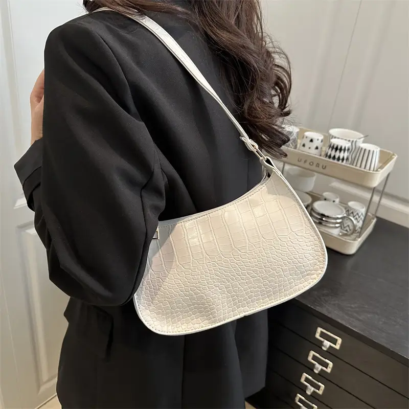 White Stone Pattern Shoulder Bag for Women — feature 22