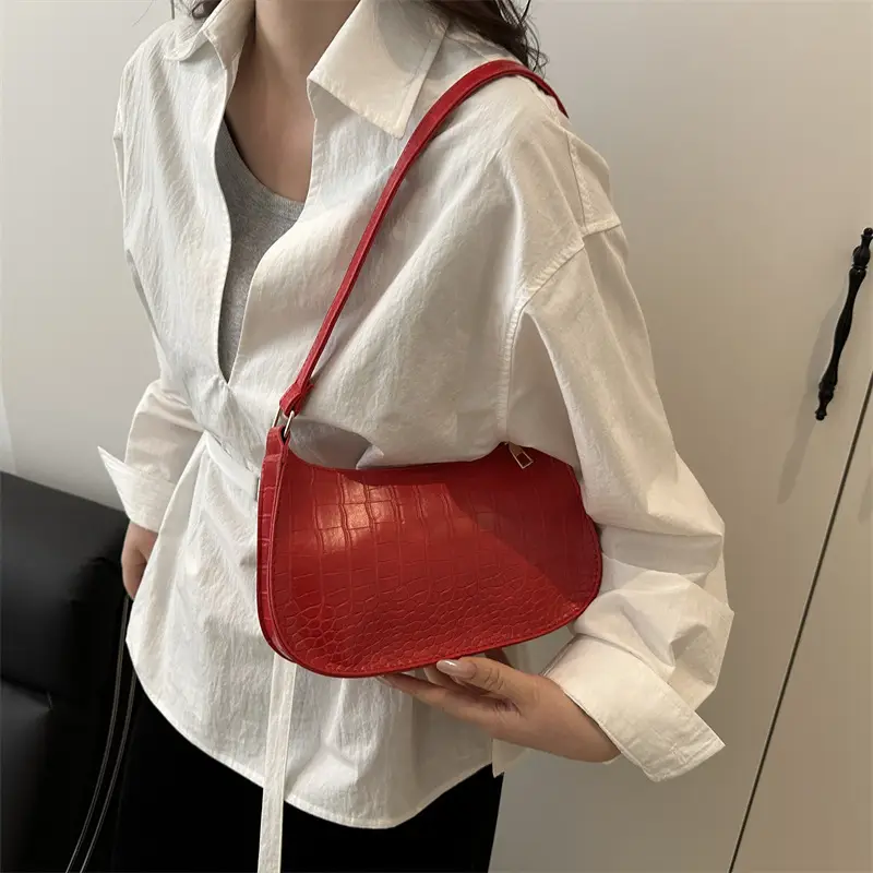 White Stone Pattern Shoulder Bag for Women — feature 25