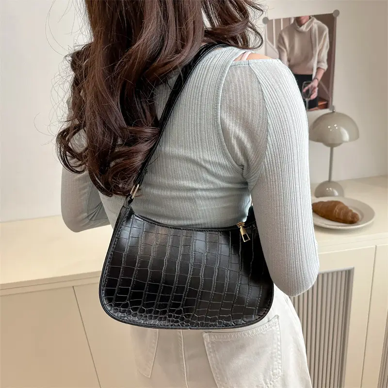 White Stone Pattern Shoulder Bag for Women — feature 27