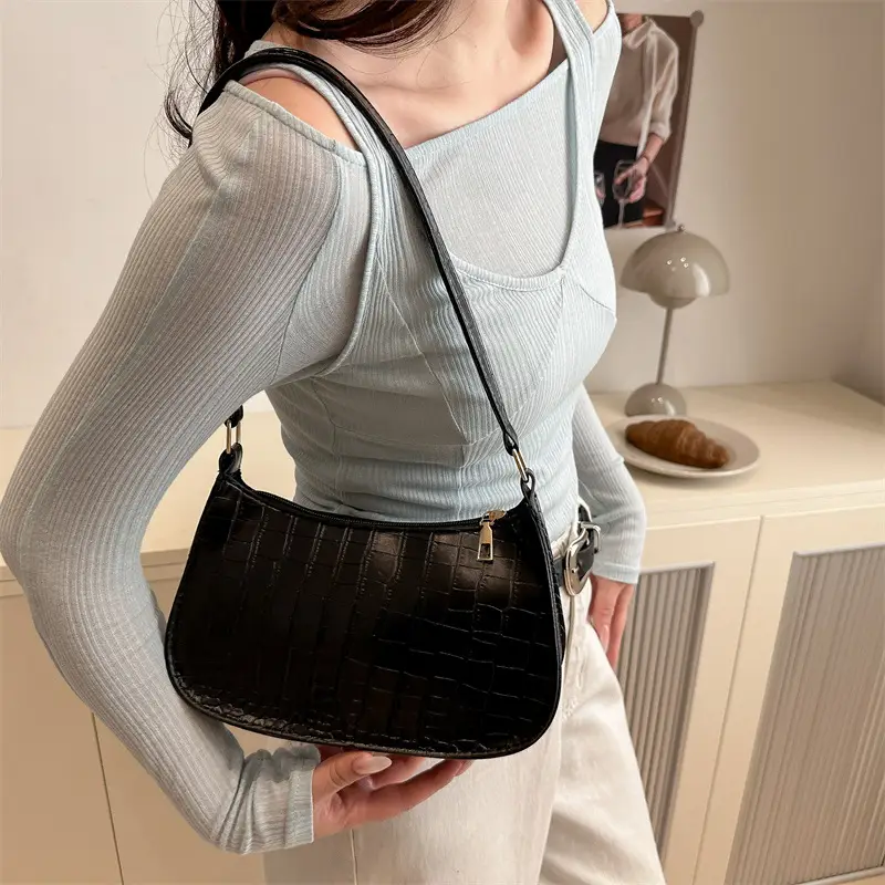 White Stone Pattern Shoulder Bag for Women — feature 29