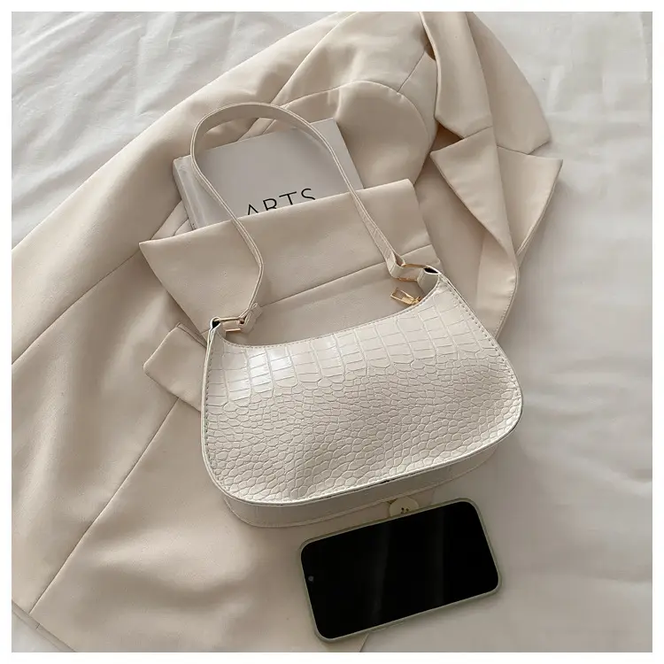 White Stone Pattern Shoulder Bag for Women — feature 4