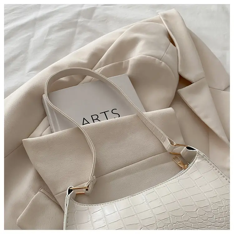 White Stone Pattern Shoulder Bag for Women — feature 5