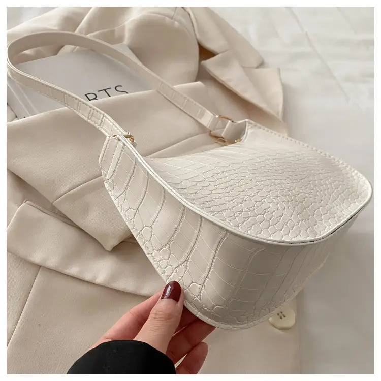 White Stone Pattern Shoulder Bag for Women — feature 6