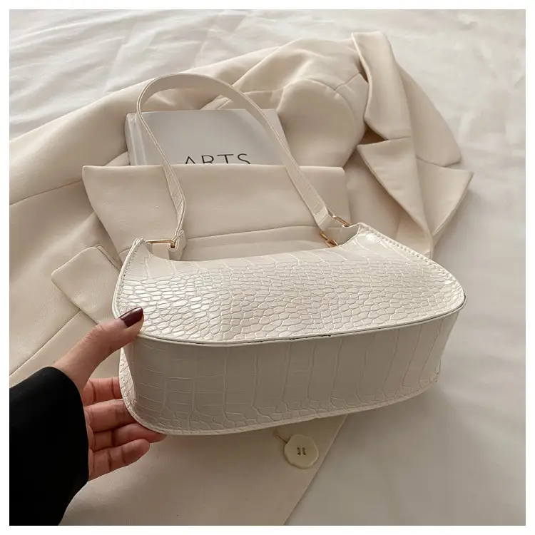 White Stone Pattern Shoulder Bag for Women — feature 7
