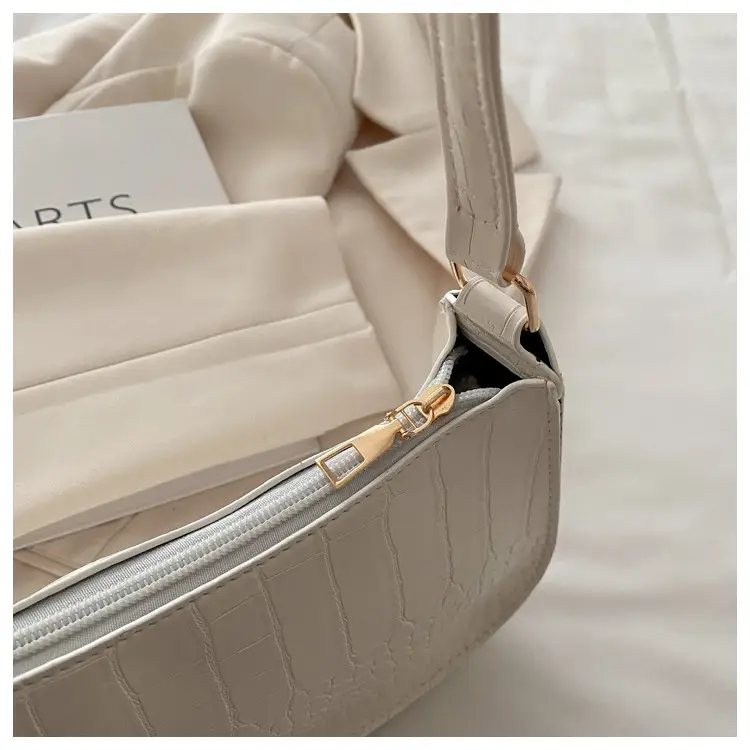 White Stone Pattern Shoulder Bag for Women — feature 9