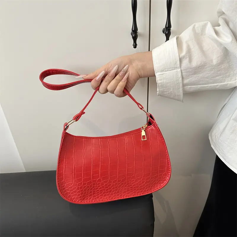 White Stone Pattern Shoulder Bag for Women - Image 2