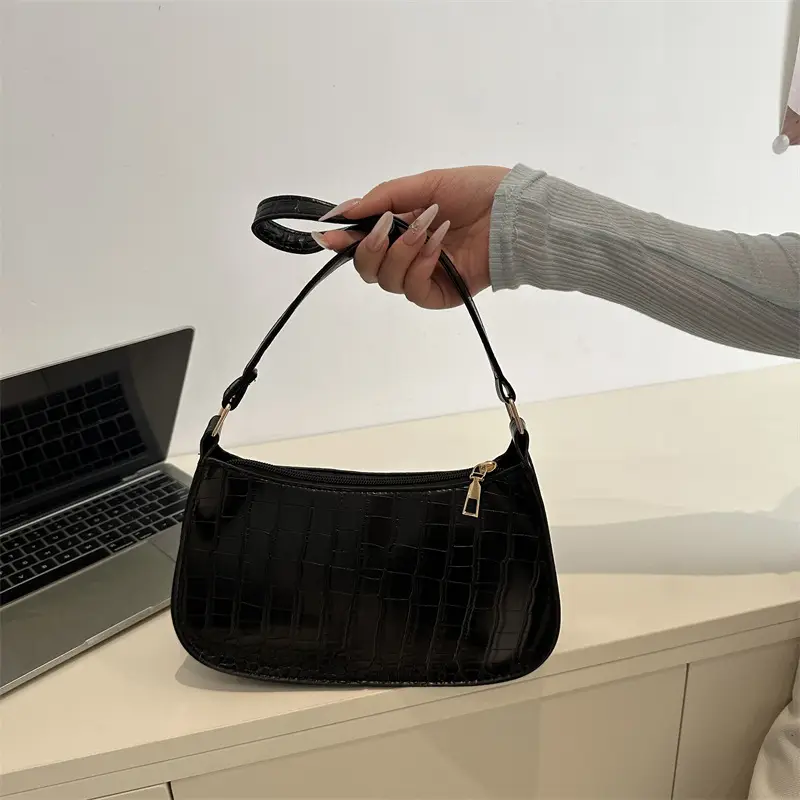 White Stone Pattern Shoulder Bag for Women - Image 3