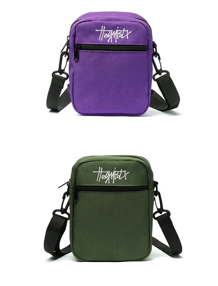 Custom Men's Japanese Style Black Messenger Bag — feature 15