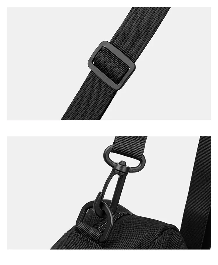 Custom Men's Japanese Style Black Messenger Bag — feature 19